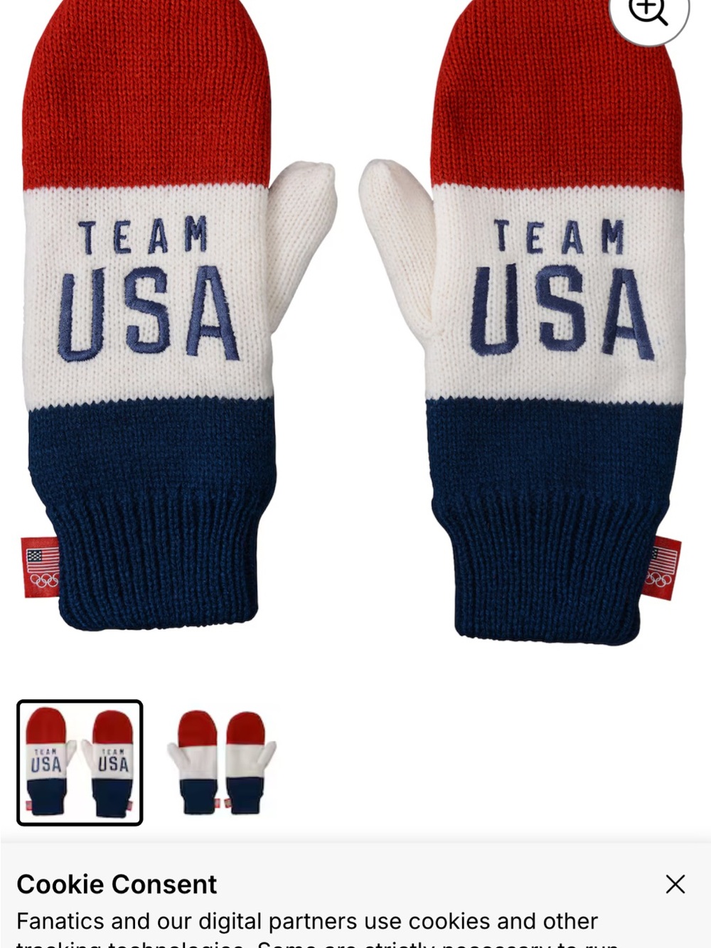Team USA Kids Red White & Blue Mittens